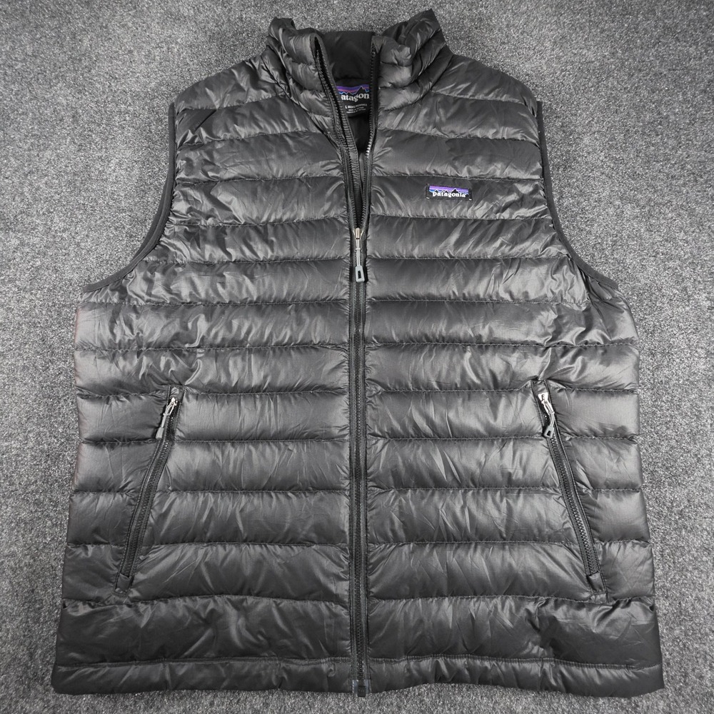 Patagonia Down Sweater Vest Mens Large Black Puffer Quilted 84622 FA21